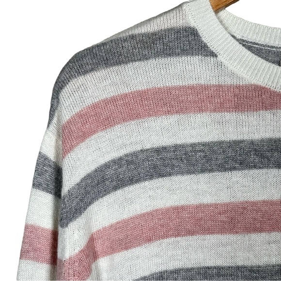 VELVET Striped Wool Cashmere Blend Crewneck Sweater - Picture 5 of 8